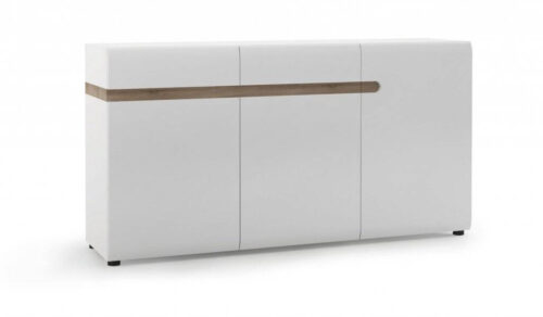 Linate TYPE 40 – 3D komoda su 2 stalčiais, balta/trufelinė ąžuolo spalva