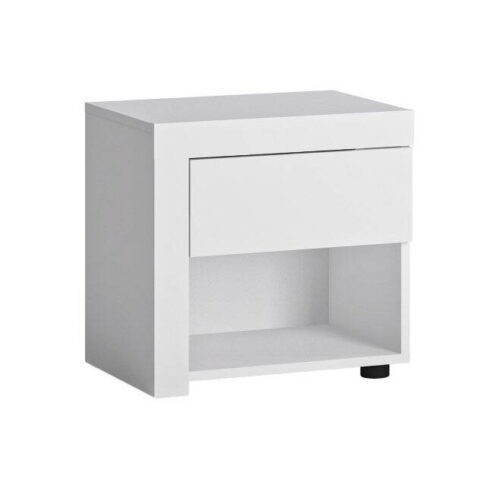 Lyon White LYOK03L – Kairysis naktinis staliukas 1S, baltas