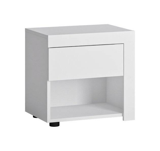 Lyon White LYOK03R - Dešinės pusės naktinis staliukas 1S, baltas