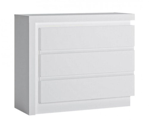 Lyon White LYOK04 – 3 stalčių komoda, balta