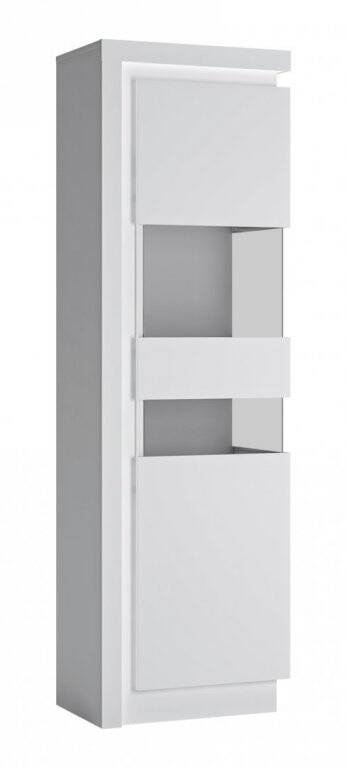 Lyon White LYOV03P - Dešinės pusės 1 durų vitrina, balta