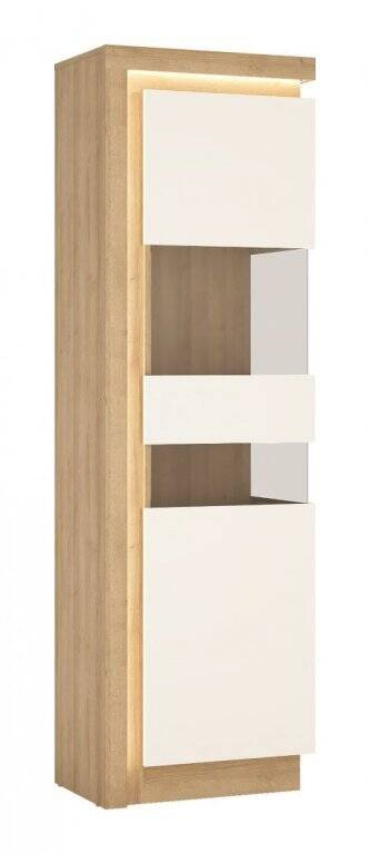 Lyon LYOV03P - Dešinė vitrina, 1 durų, „Riviera Oak“ šviesus/baltas