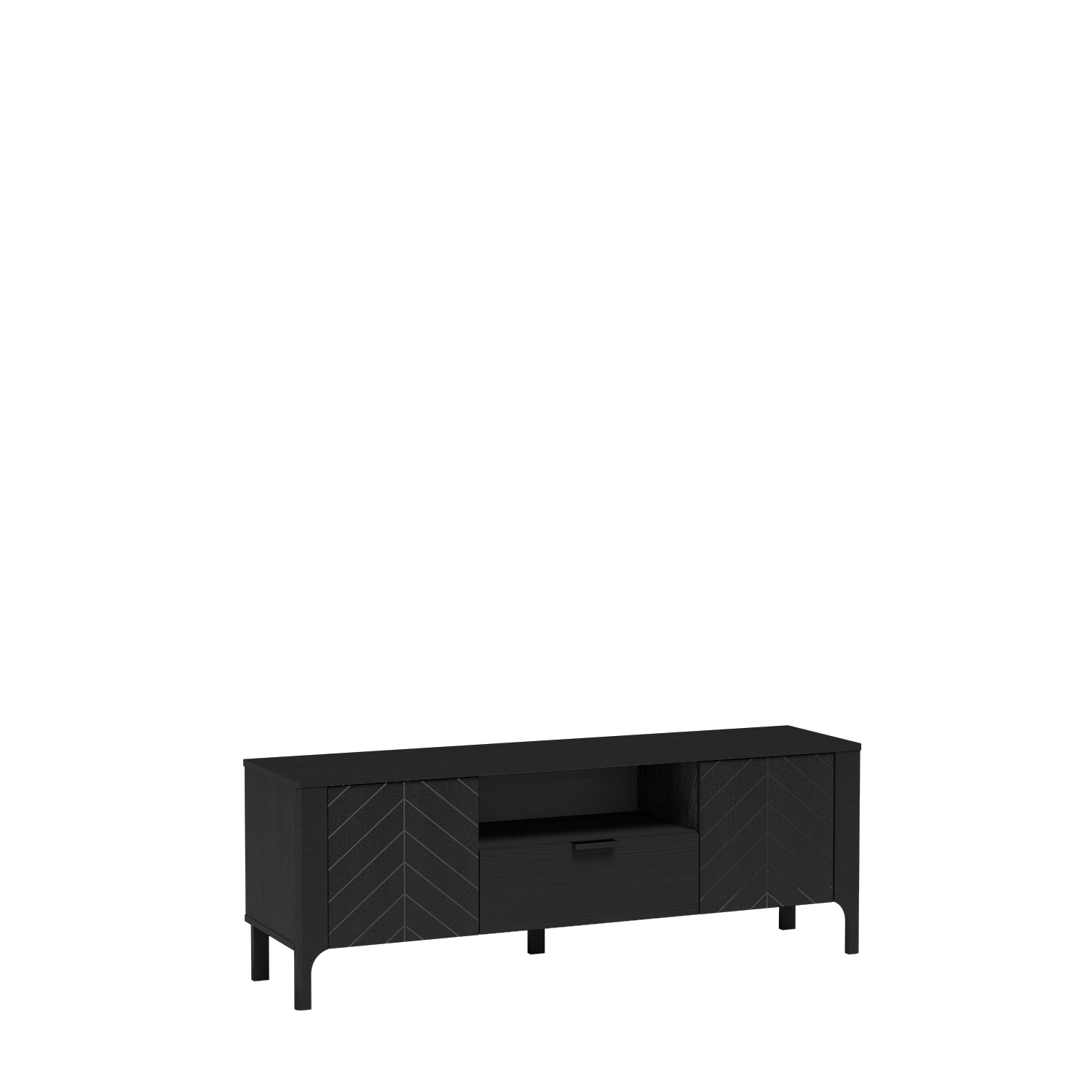 MALUMI-5 - TV spintelė 2D1S Black Painflow