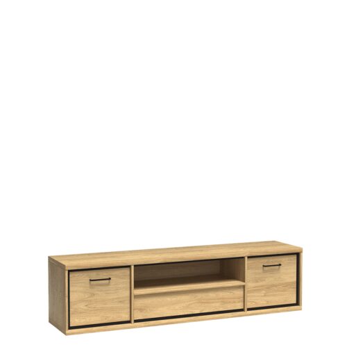 MILAN-13 – TV komoda su stalčiais 2D1S Hickory mediena