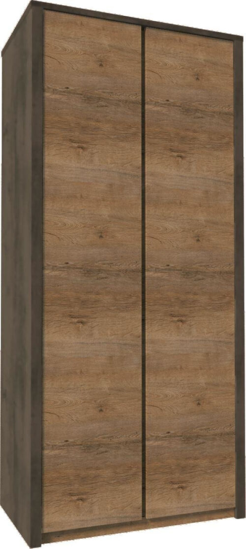 MONTANA GREY S2D – Dviejų durų spinta Lefkas ąžuolo/lygiai pilkos spalvos