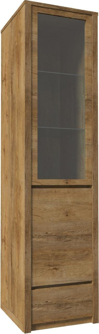 MONTANA LEFKAS W1D - 1 durų vitrininė spinta Lefkas Ąžuolas