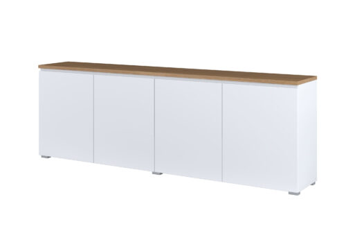 Modo – 4D komoda, baltas matinis ąžuolas, „Mauvella“