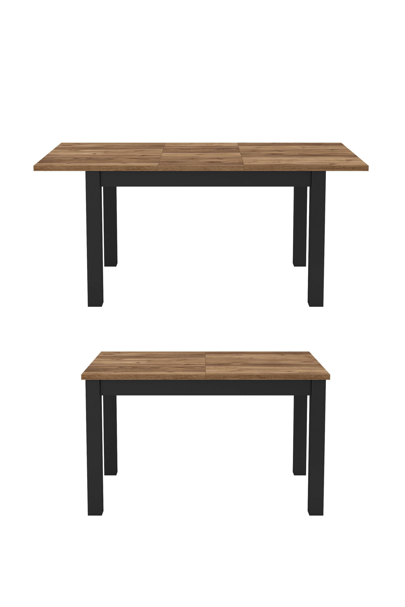 Olin WM pailginamas stalas 130-175 cm Appenzell eglė / matinė juoda