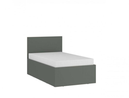 Pozzi POZZ01 – Lova 90×200 cm, pilkai žalia/pajūrio stiliaus ąžuolas