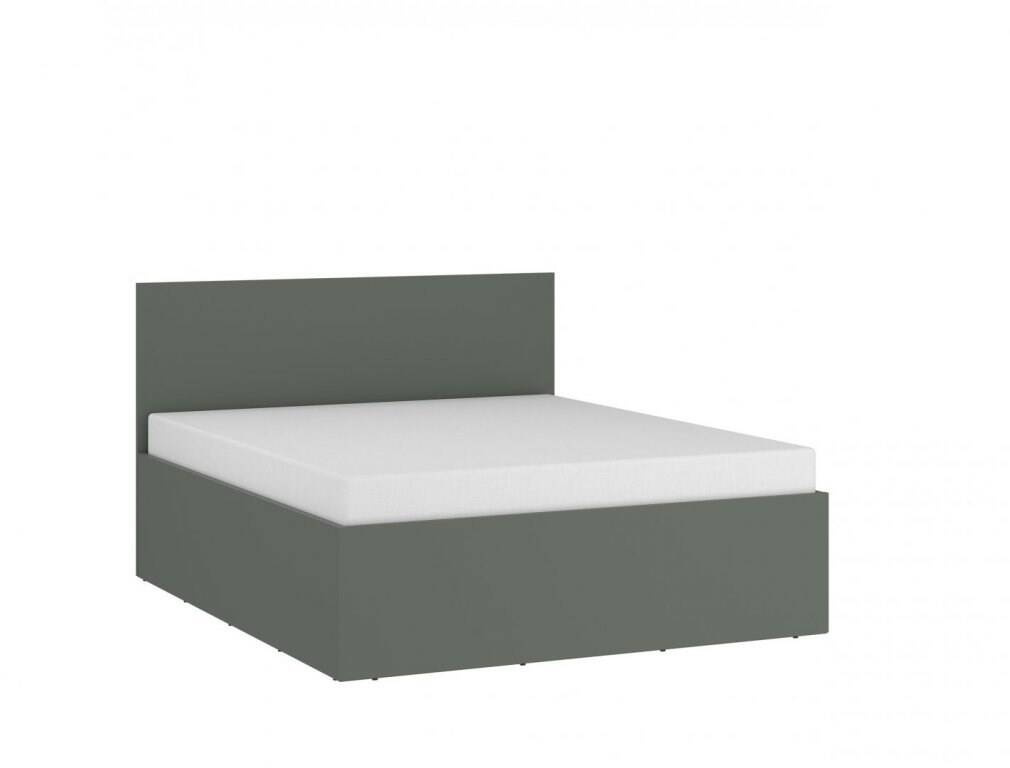 Pozzi POZZ03 – Lova 140x200 cm, pilkai žalia/pajūrio stiliaus ąžuolas