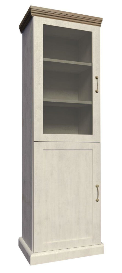 ROYAL W1D – 2 durų vitrina, šiaurinė pušis/laukinis ąžuolas