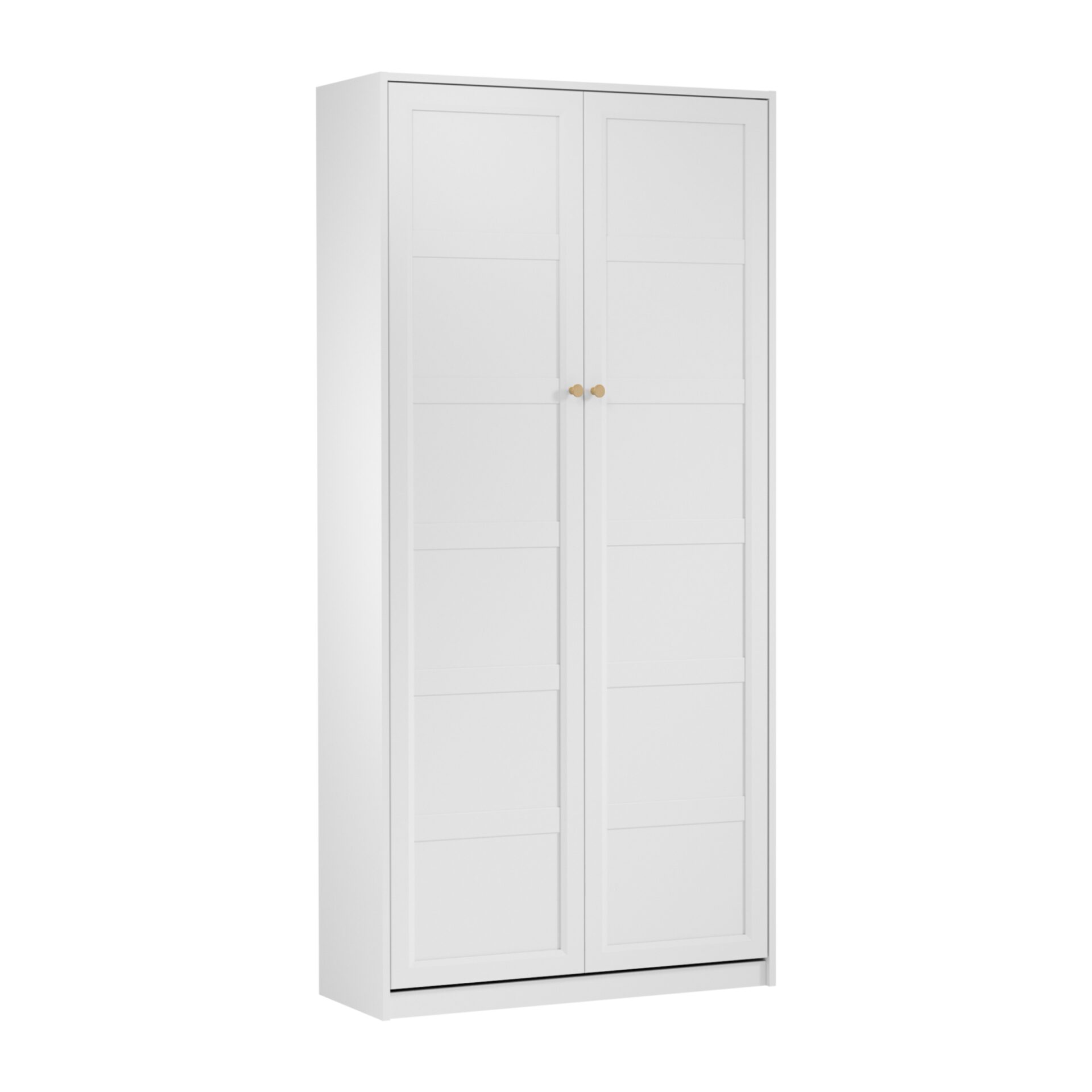 Rel PT90 - Sieninė lova, 90 cm, balta, platininė, matinė