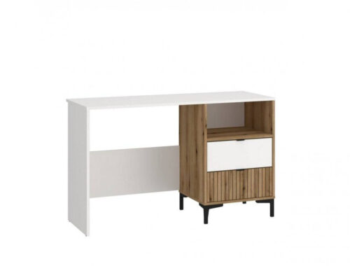 Ricko RIKB01 – 2S rašomasis stalas baltas / ąžuolo pakrantės žadintuvas