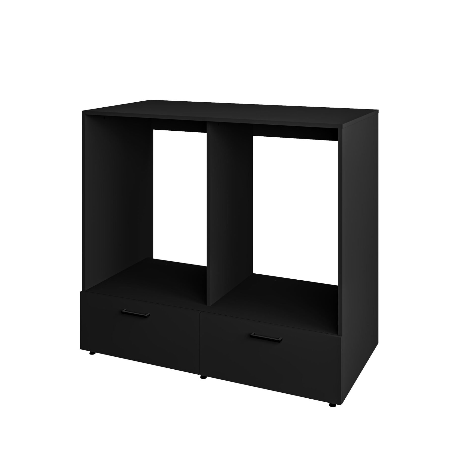 Rosa - 2S skalbimo mašinos ir džiovyklės spintelė, juodo onikso spalvos