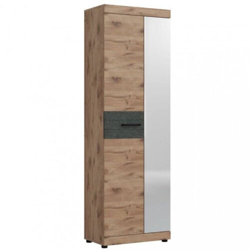 Roxy RXYGS1 – Dviejų durų spinta su veidrodžiu, Viking Oak