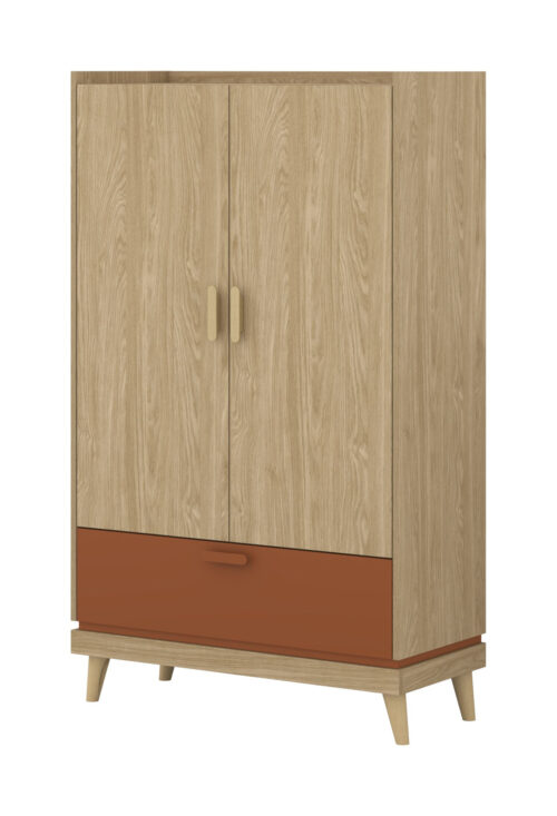 Scandi – 2D1S lininė spinta iš alyvuoto plytų ąžuolo