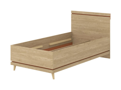 Scandi – Lova 100×200 cm, alyvuotas plytų ąžuolas