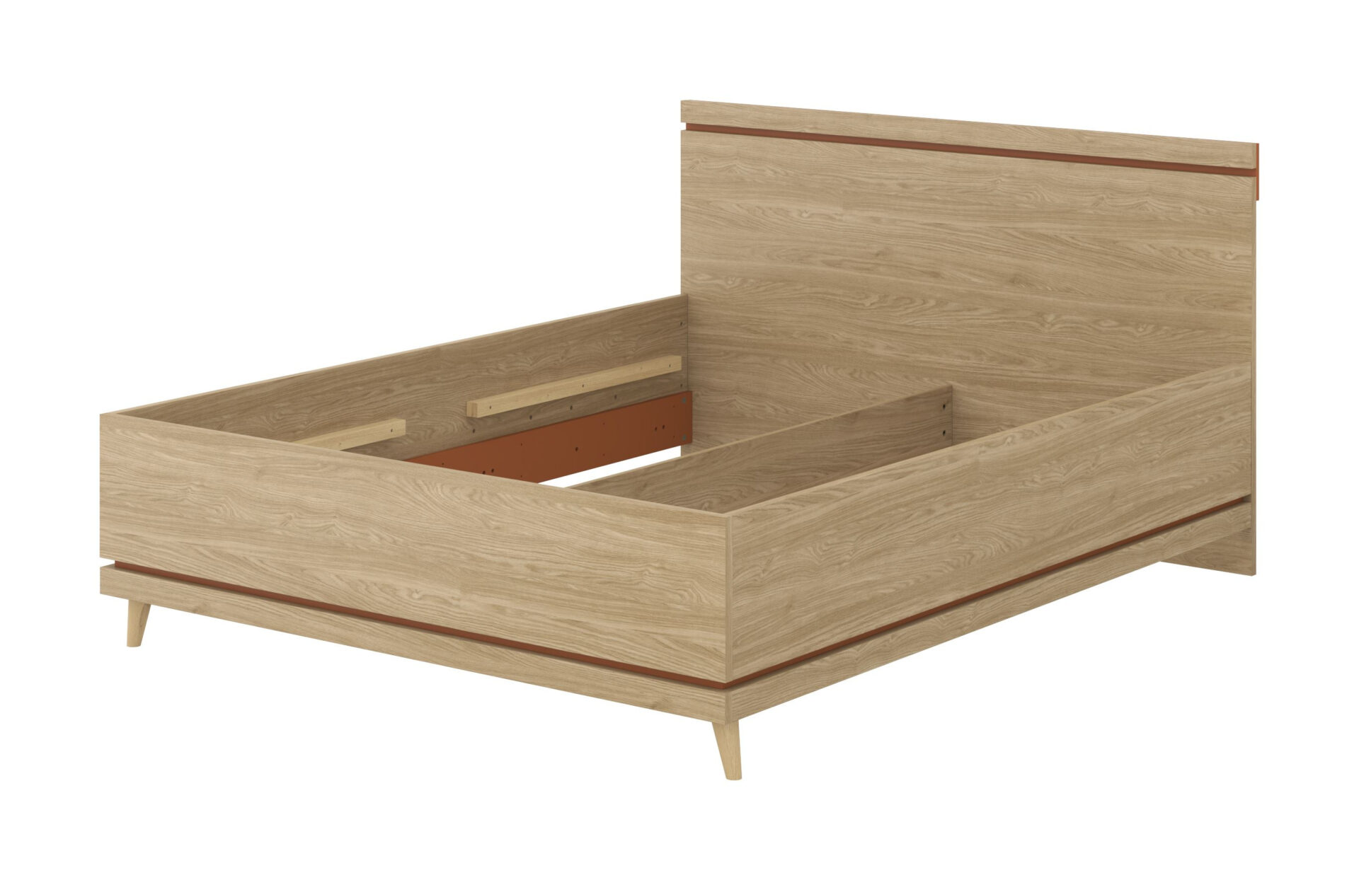 Scandi - Lova 160x200 cm, alyvuotas plytų ąžuolas