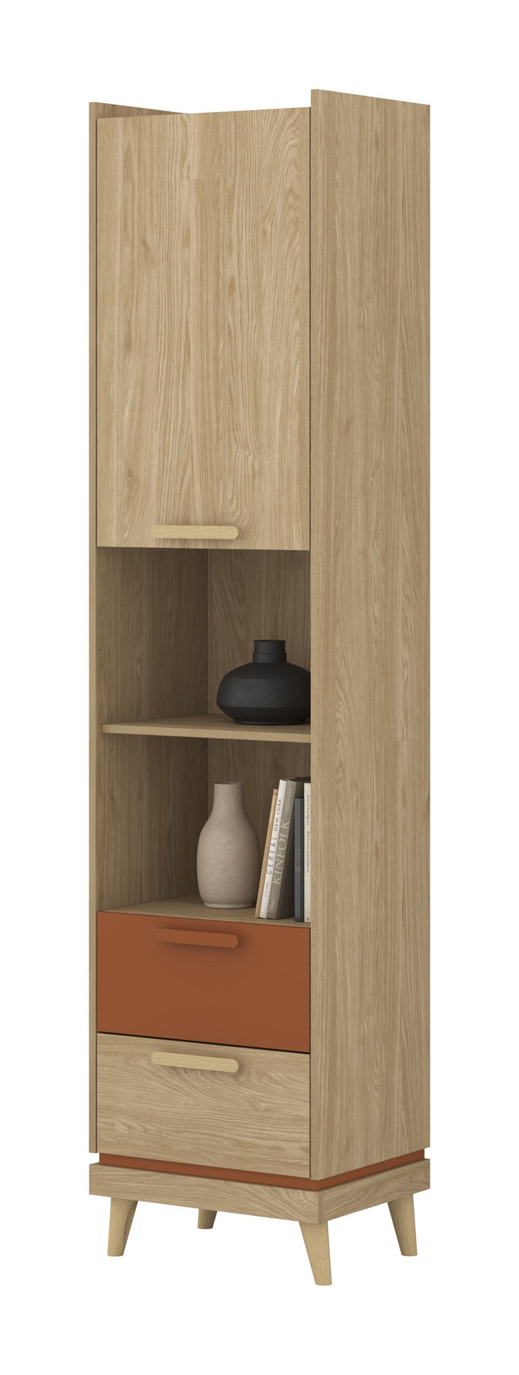 Scandi - 1D2S knygų lentyna, alyvuota ąžuolo plyta — изображение 4