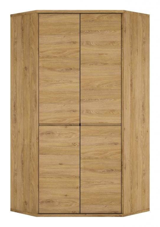 Shetland TYPE 21 - Dviejų durų kampinė spinta, Shetland ąžuolas/pilka