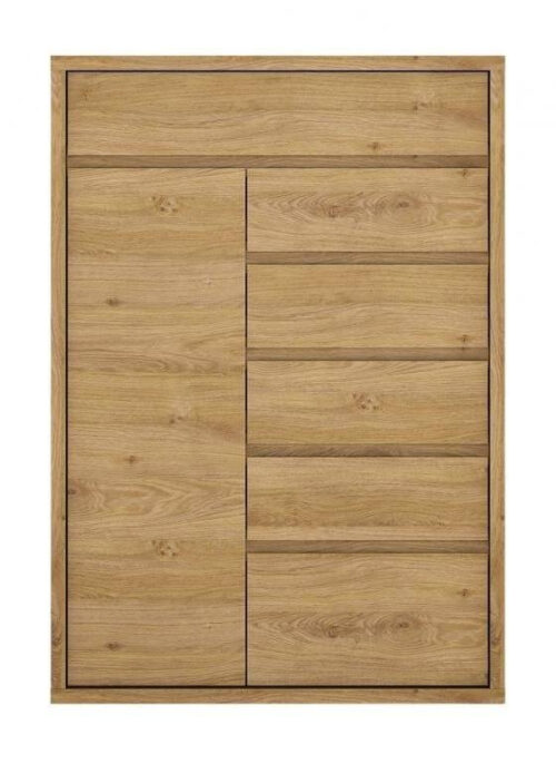 Shetland TYPE 32 – Komoda su stalčiais 1D-6S Shetland ąžuolo/pilkos spalvos