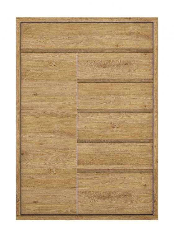 Shetland TYPE 32 - Komoda su stalčiais 1D-6S Shetland ąžuolo/pilkos spalvos