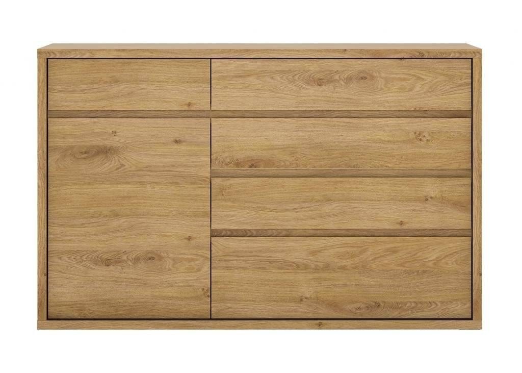 Shetland TYPE 42 - Komoda su stalčiais 1D-5S Shetland ąžuolo/pilkos spalvos