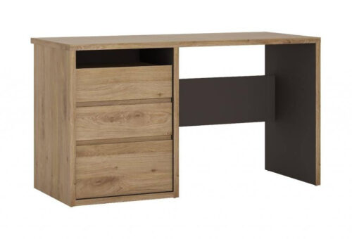 Shetland TYPE 80 – 3S rašomasis stalas, Shetland ąžuolas/pilka