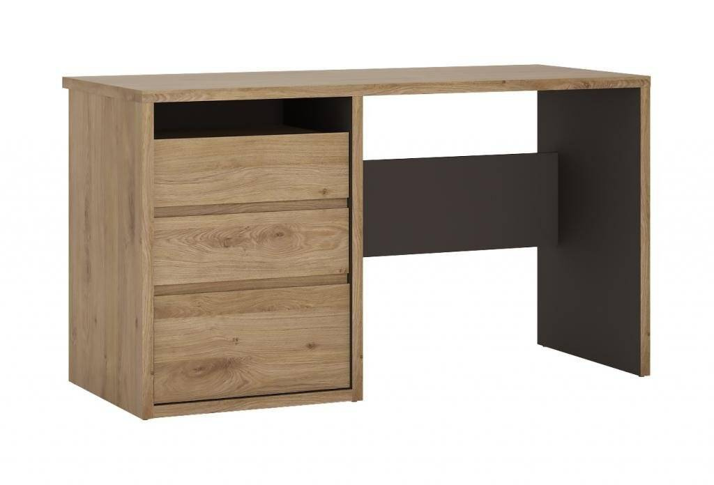 Shetland TYPE 80 - 3S rašomasis stalas, Shetland ąžuolas/pilka