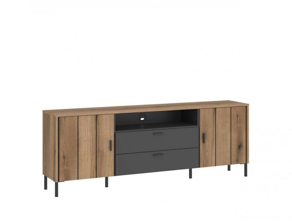 „Shirley SHIF102“ – TV spintelė, 2D2S, „Coast Oak Evoke“ / antracito / rašto spalvos