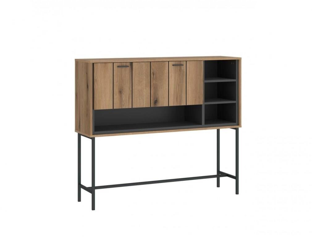 „Shirley SHIK101“ – vienų durų baras, „Coast Evoke Oak/Anthracite/Print“