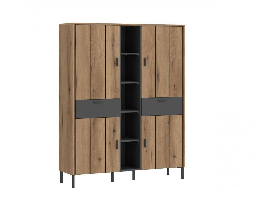 „Shirley SHIS101“ – Drabužinė 4D2S, pakrantės ąžuolo spalvos, antracito spalvos, raštuota