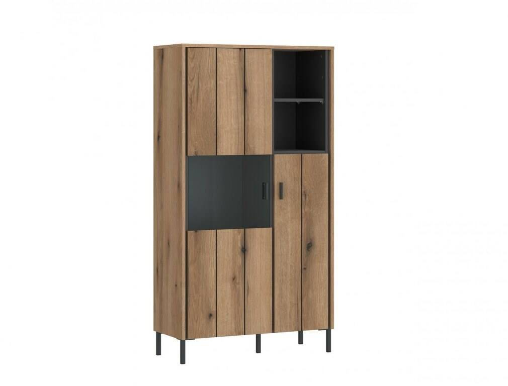 „Shirley SHIV101“ – 2 durų vitrina, „Coast Evoke Oak/Anthracite/Print“