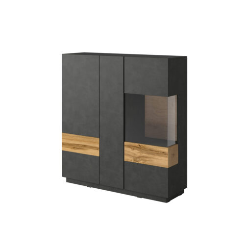 Silke aukšta komoda su 3 durimis, Matera / Wotan ąžuolas