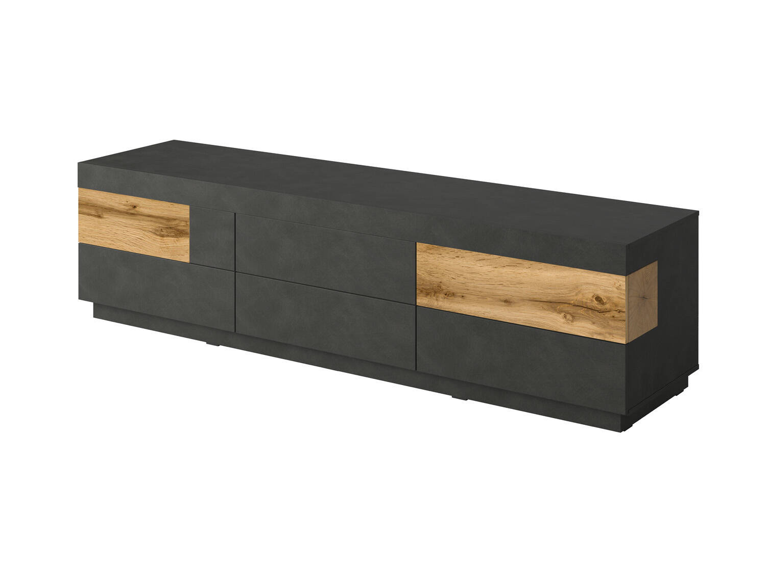 Silke TV spintelė, didelė, 6 stalčiai, Matera / Wotan ąžuolas