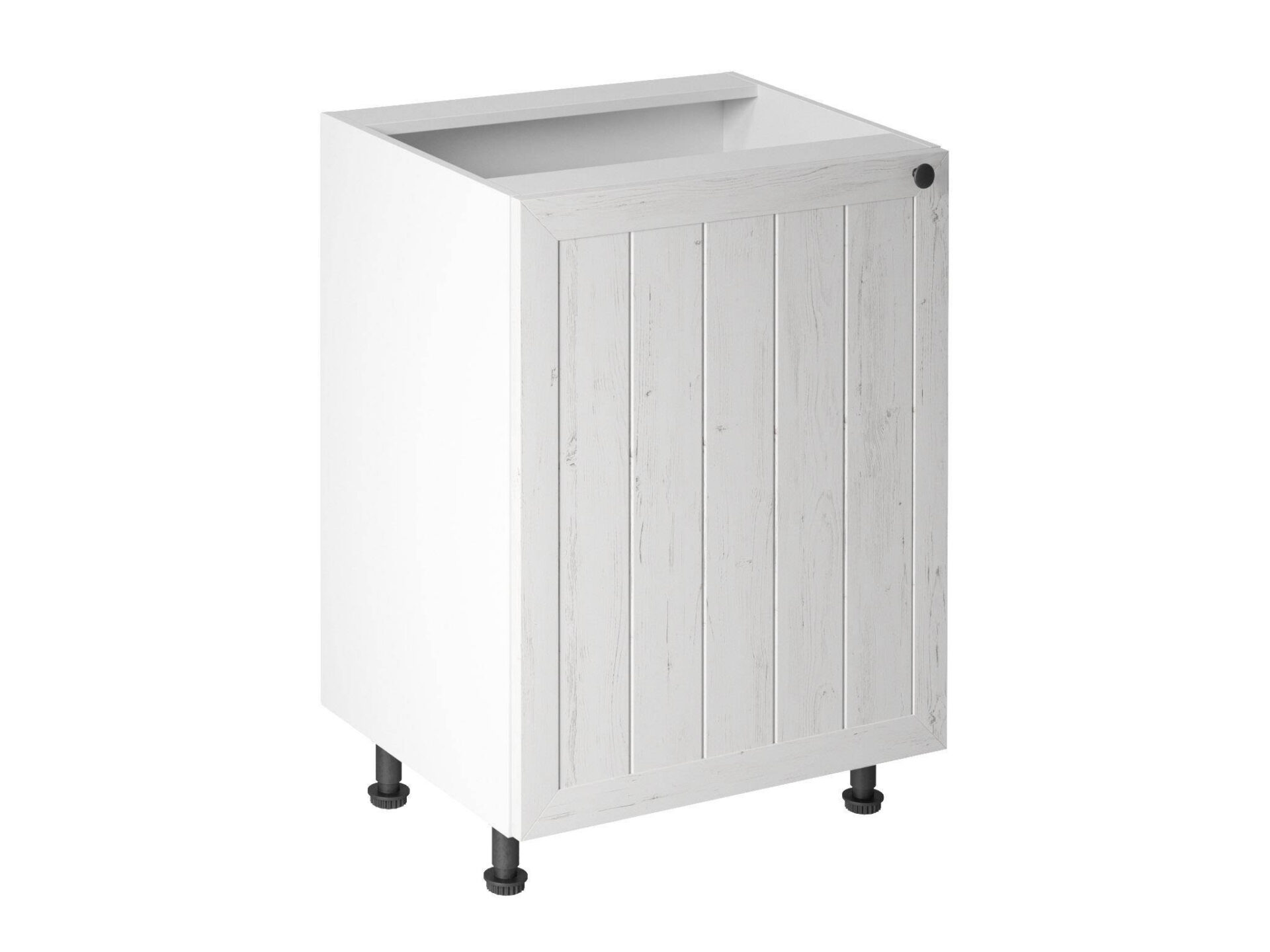 Apatinė virtuvės spintelė, 1 durų, kairė, D601D-L, provanso pušis, Anderseno balta matinė spalva