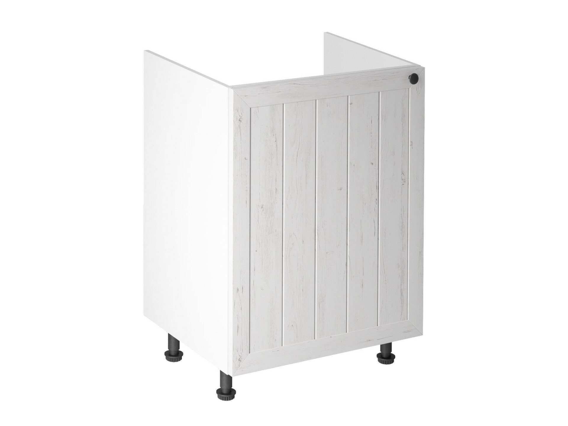 Apatinė virtuvės spintelė, 1 durų, kairė, D60Z-L, provanso pušis, Anderseno balta matinė