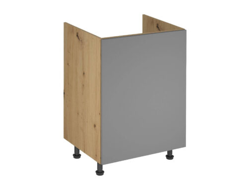 Apatinė virtuvės spintelė su 1 durelėmis, kriaukle, D60Z-P/L, Langen, smėlio spalvos