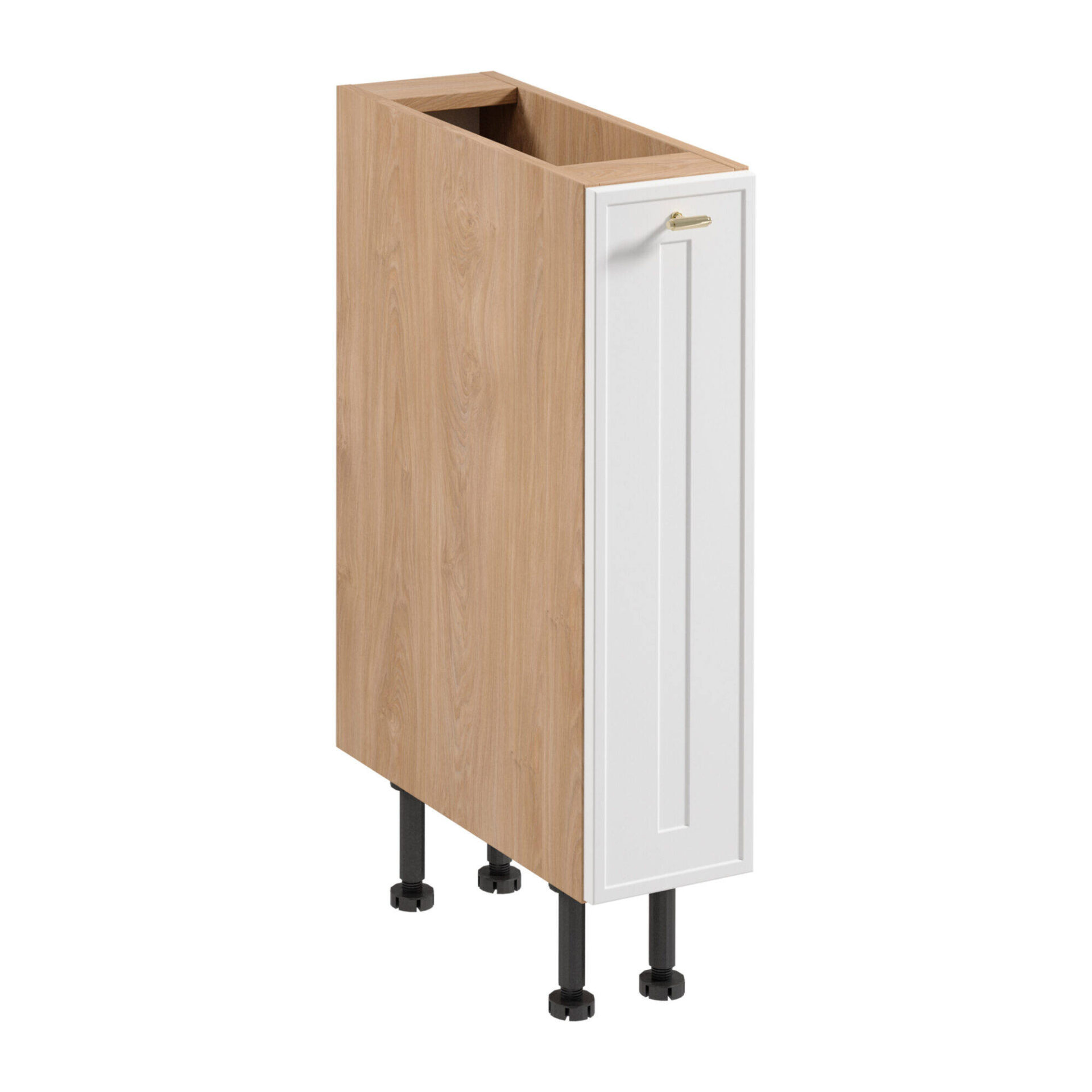 Apatinė virtuvės spintelė 1D Cargo Sorento D20C Puccini matinės baltos spalvos rėmeliu