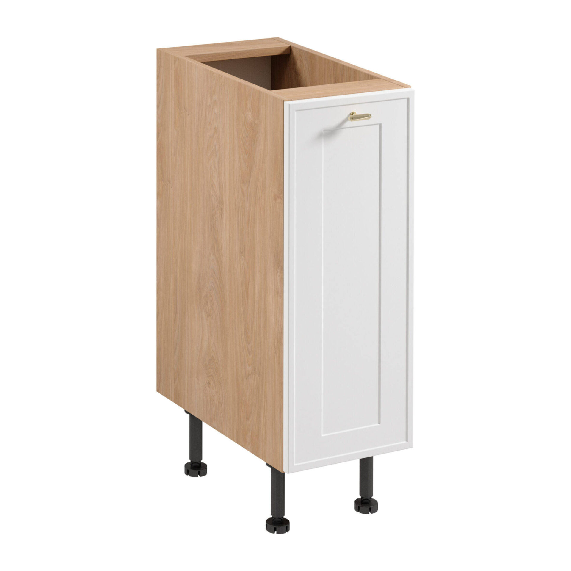 Apatinė virtuvės spintelė 1D Sorento D30 P/L Puccini matinės baltos spalvos rėmeliu