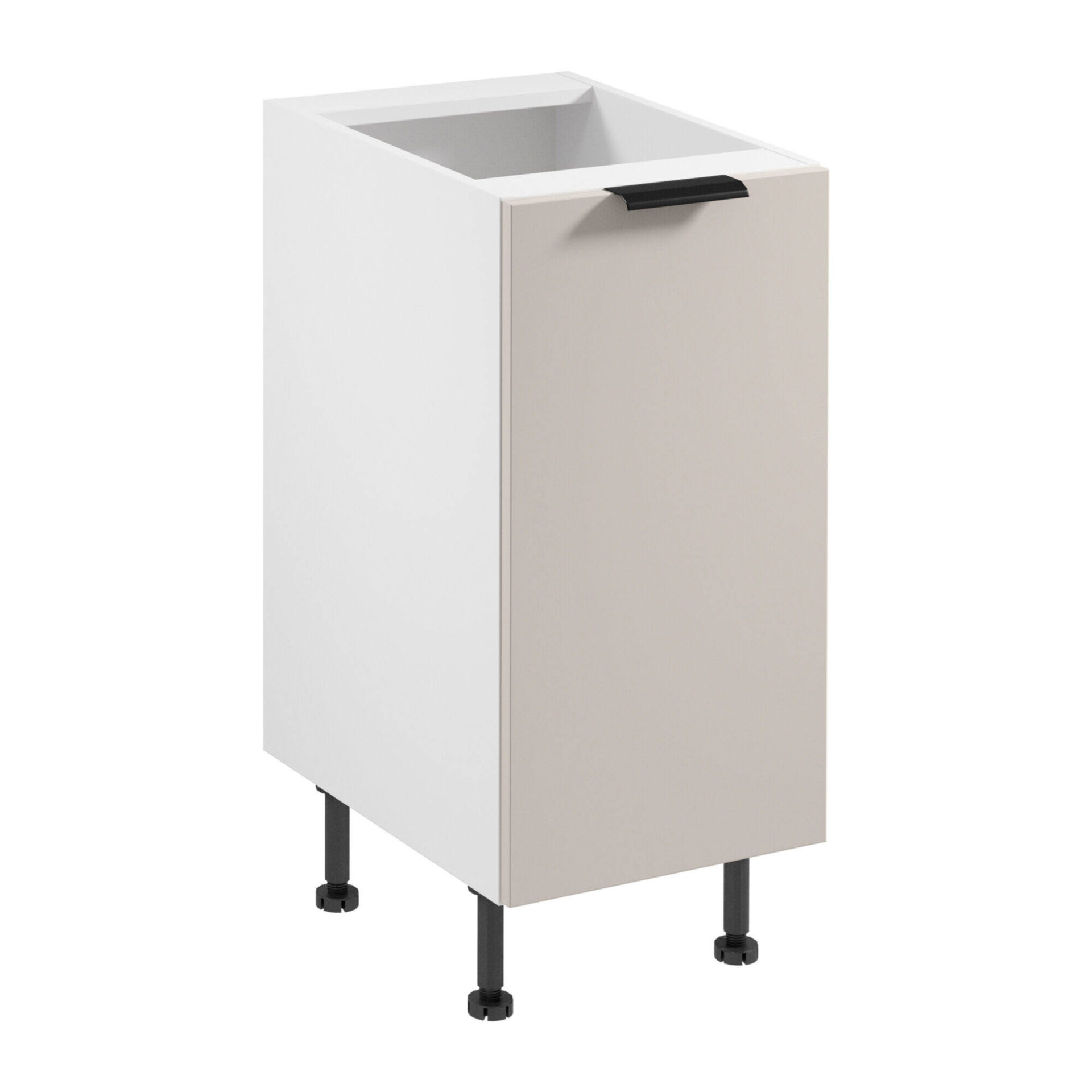 Apatinė virtuvės spintelė 1D Sorento D40 P/L matinė balta matinė smėlio spalvos