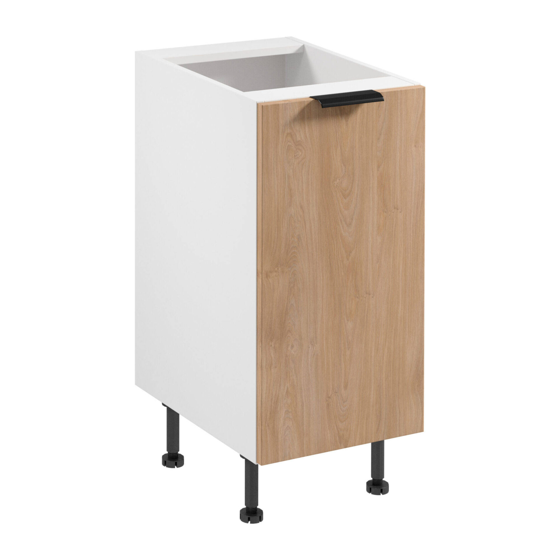 Apatinė virtuvės spintelė 1D Sorento D40 P/L matinės baltos spalvos Puccini