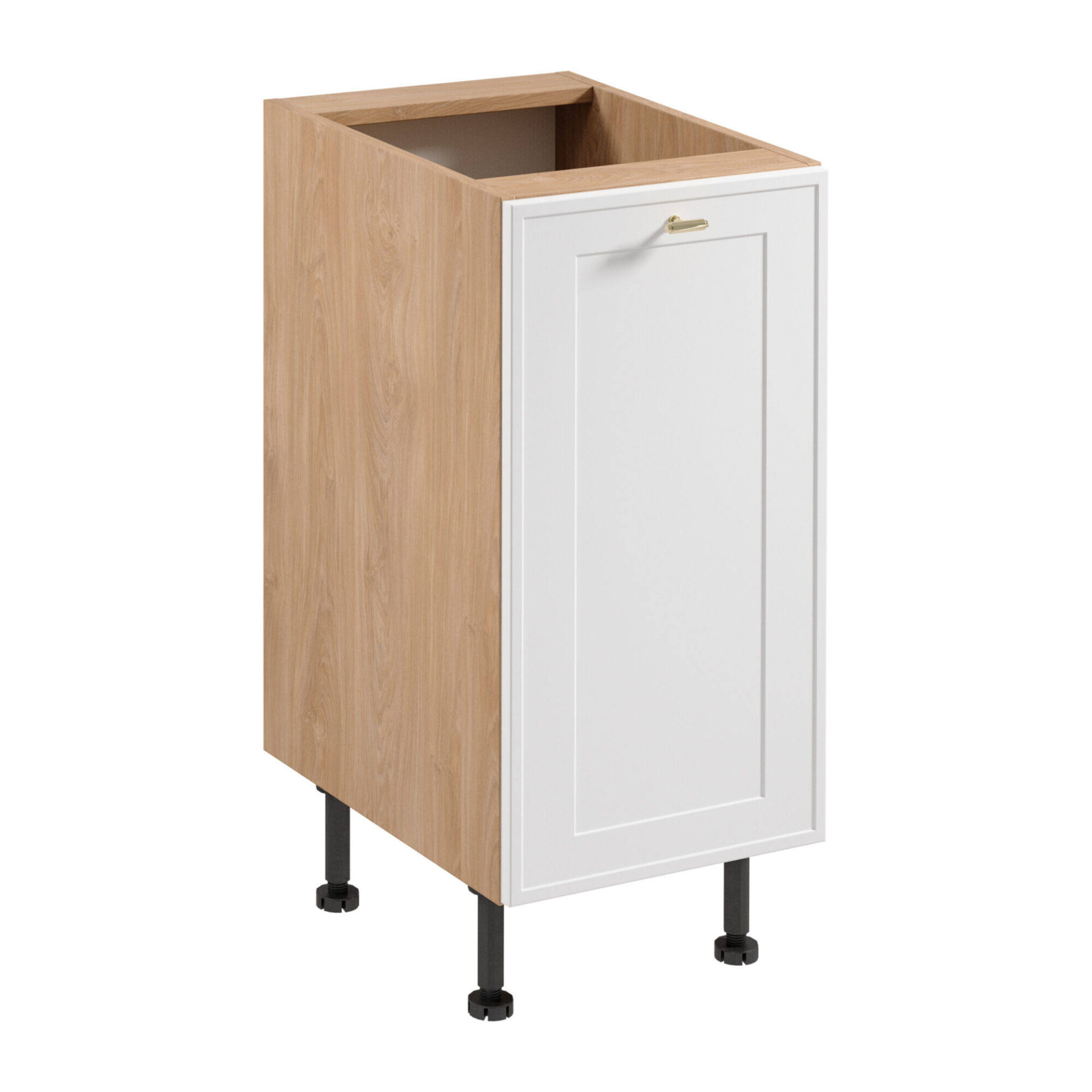 Apatinė virtuvės spintelė 1D Sorento D40 P/L Puccini matinės baltos spalvos rėmeliu