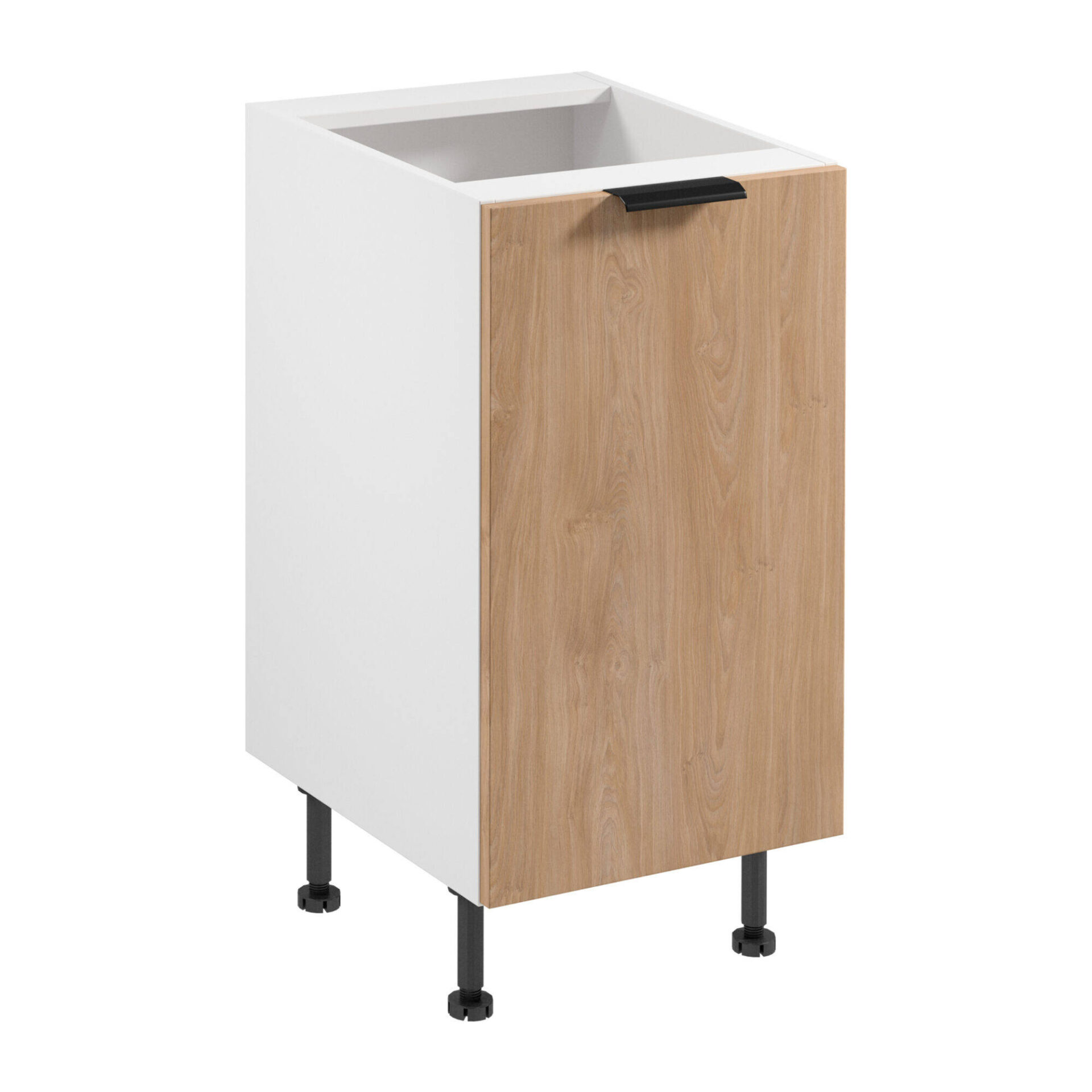 Apatinė virtuvės spintelė 1D Sorento D45 P/L matinės baltos spalvos Puccini