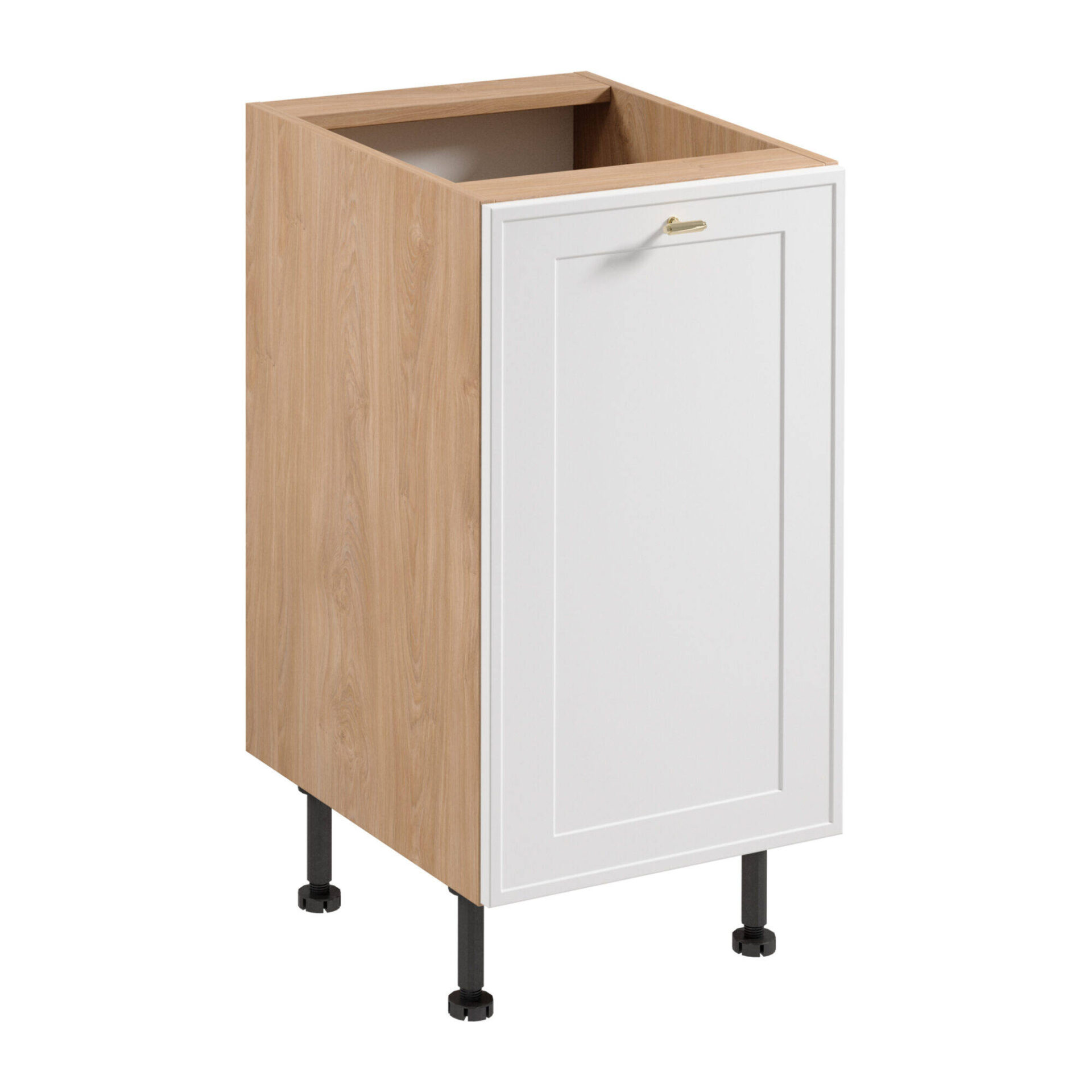 Apatinė virtuvės spintelė 1D Sorento D45 P/L Puccini matinės baltos spalvos rėmeliu