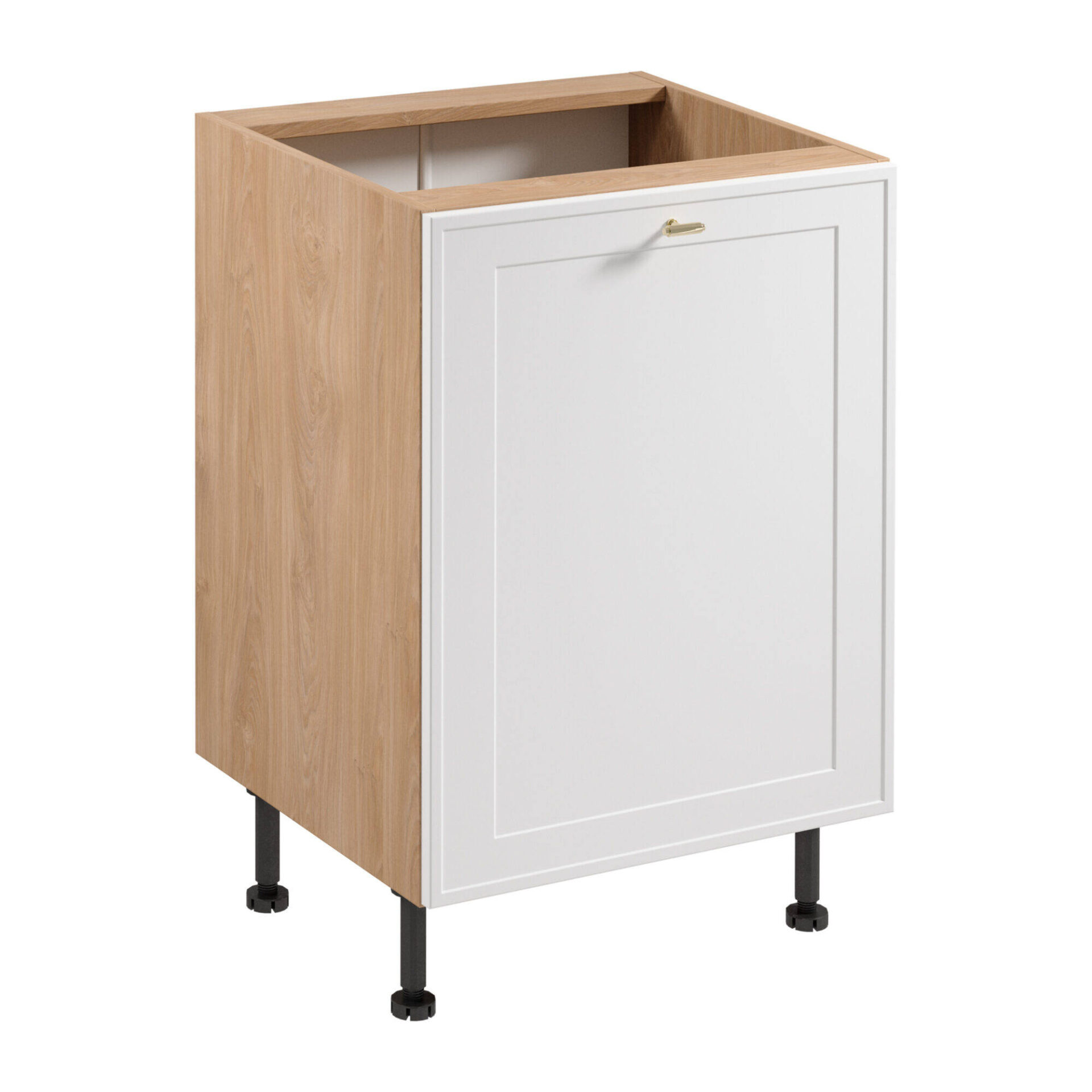 Apatinė virtuvės spintelė 1D Sorento D60 P/L Puccini matinės baltos spalvos rėmeliu