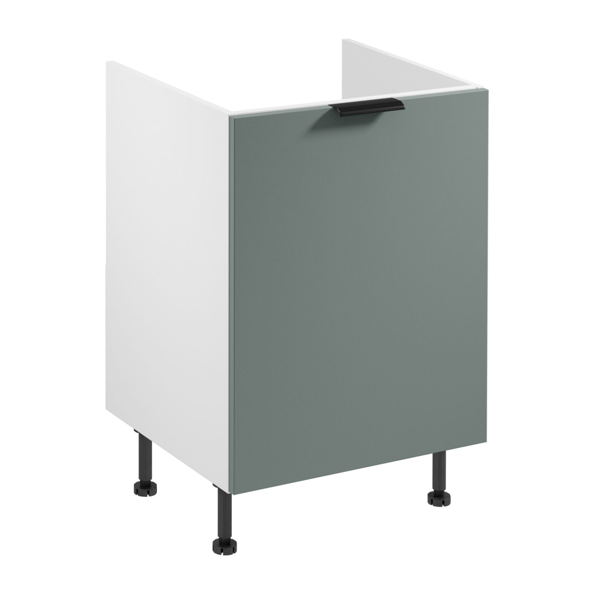 Apatinė virtuvės spintelė 1D Sorento D60Z P/L balta žalia