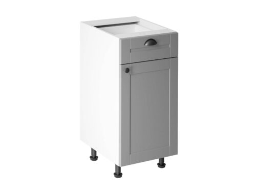 Apatinė virtuvės spintelė 1D1S D40S1 P/L Linea Grey Matte