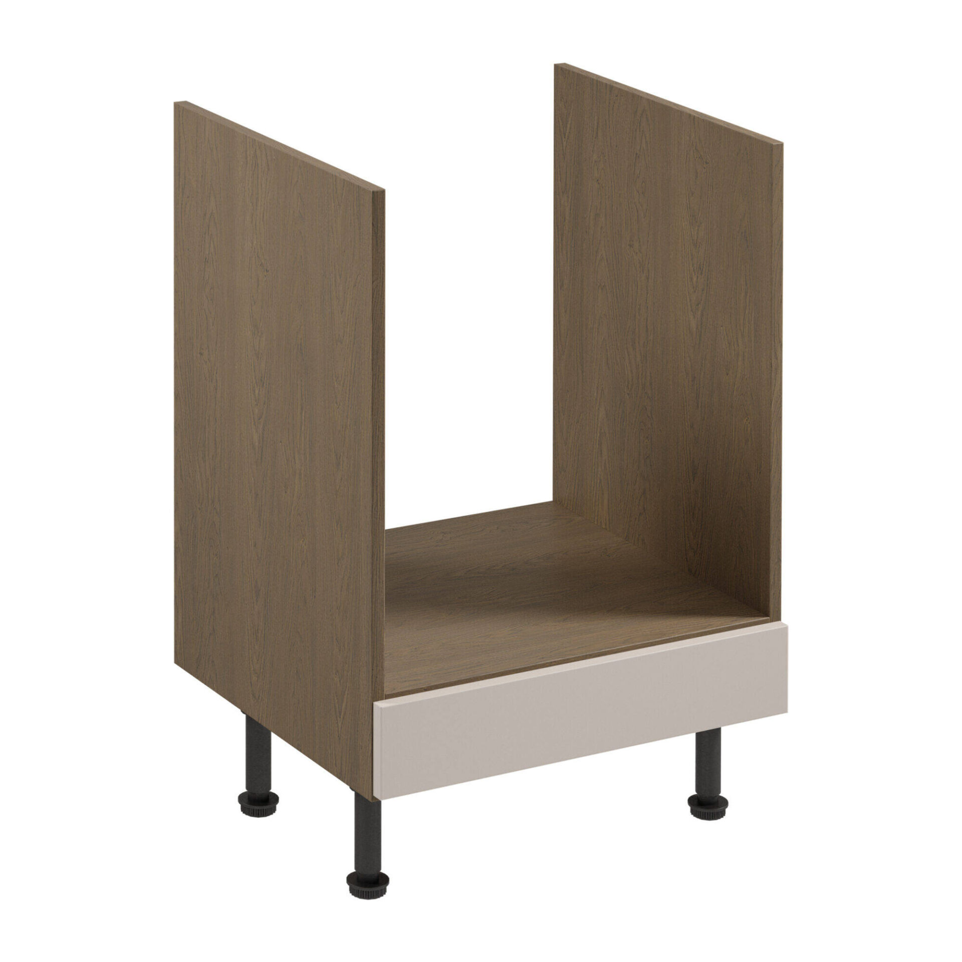 Apatinė virtuvės spintelė 1S įmontuojama viryklė Sorento D60ZK Baltic Storm Beige Matte