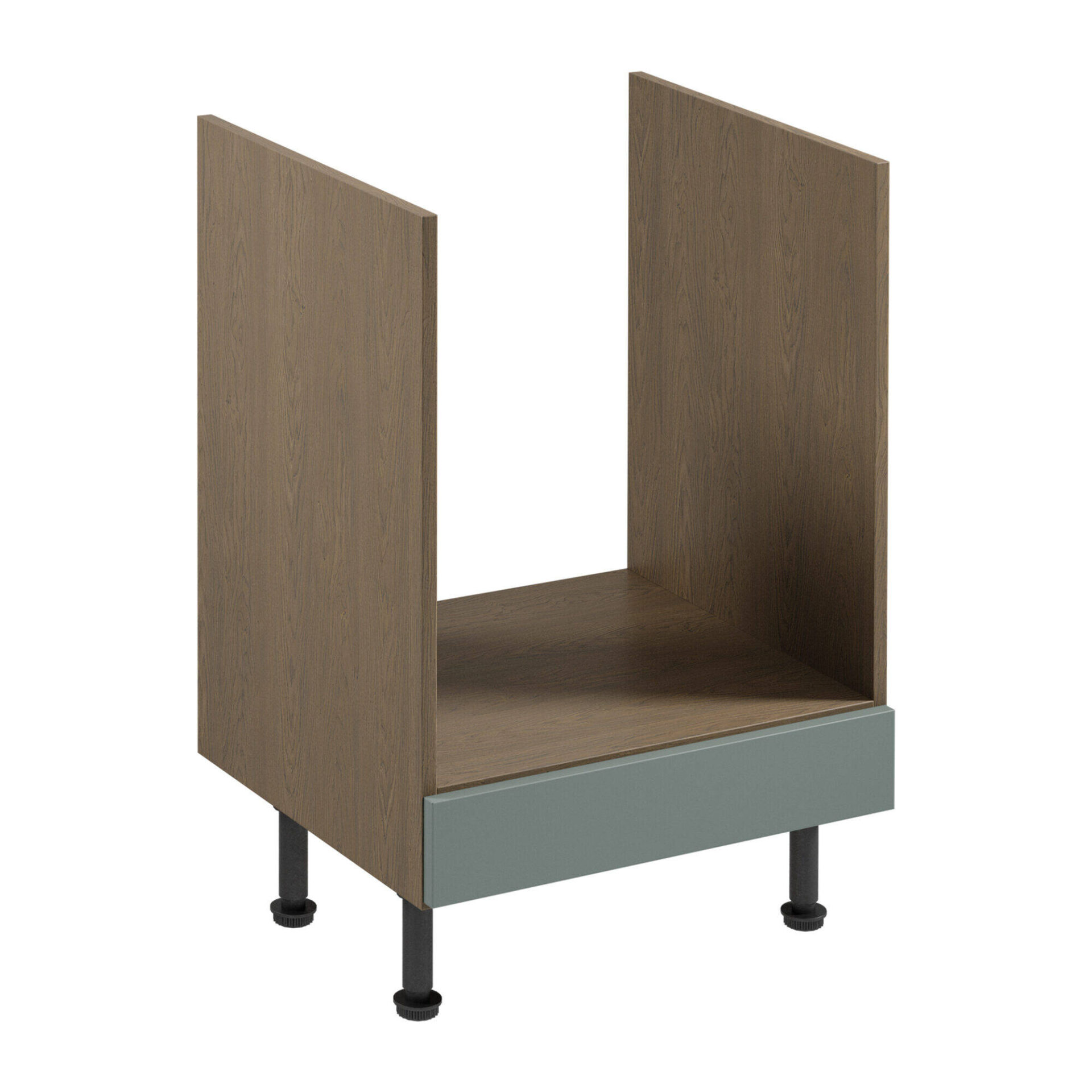 Apatinė virtuvės spintelė 1S Įmontuojama viryklė Sorento D60ZK Baltic Storm Green